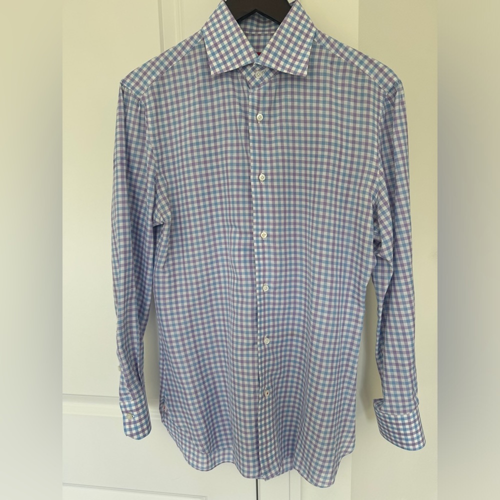 Isaia Cotton Dress Shirt Size 15.5 39 (Pristine Condition)